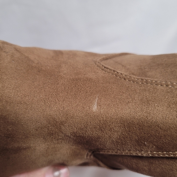 Nine West Inwood Leather Tan Ankle Boots Women's Size 10M Fringe - Picture 2 of 13